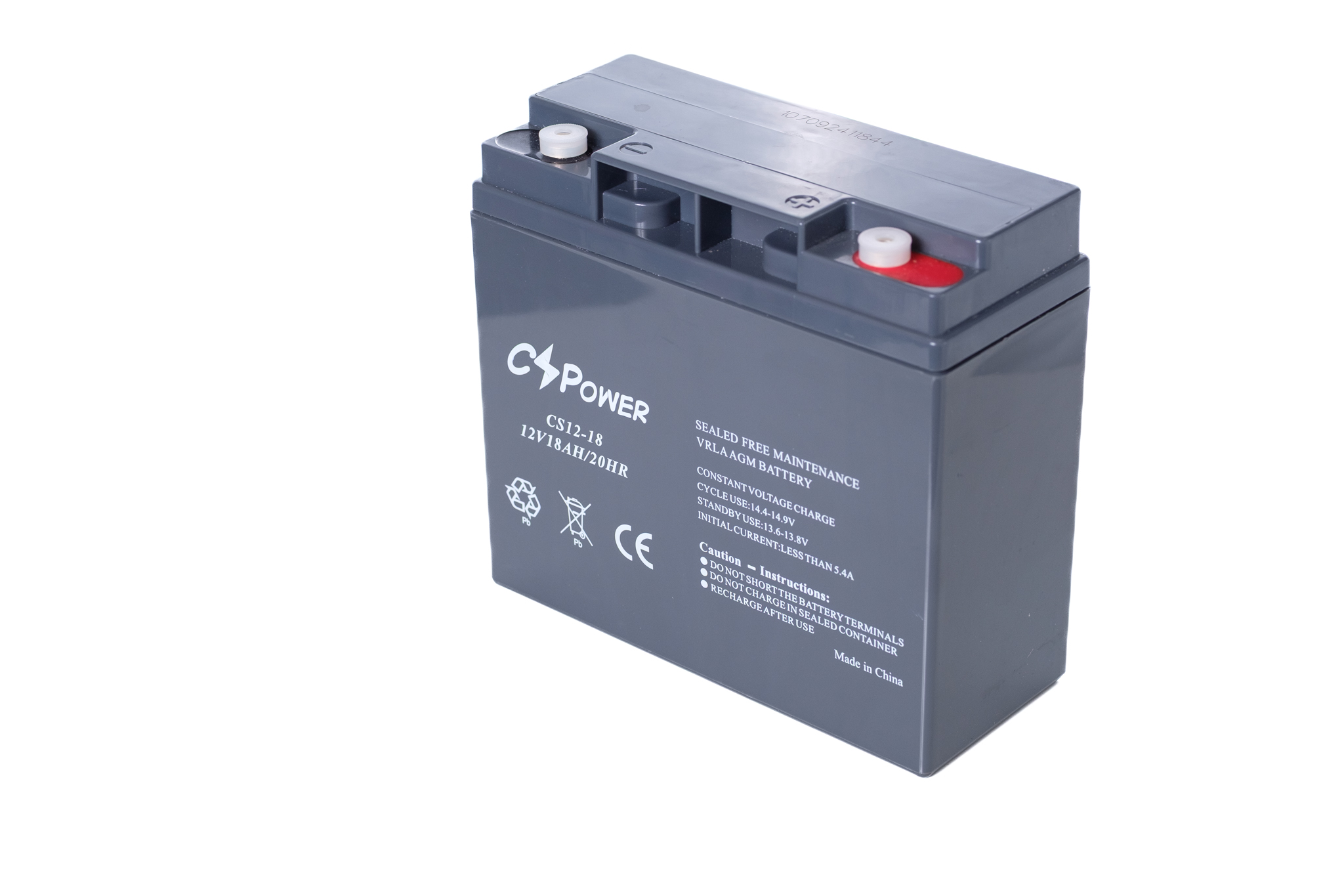 Акумуляторна батарея CS POWER CS12-18 AGM, 18Ah, 12V, 181x77x167мм, (CS12-18)